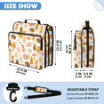 thumbnail image 3 of Zipper Binder with Shoulder Strap 2 inch 3 Ring Waterproof File Folder Organizer Bag 500 Sheet Pastel Orange Forest Animals, 3 of 8