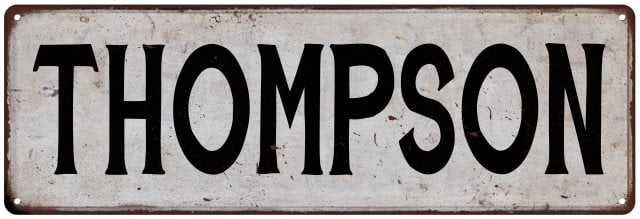 THOMPSON Vintage Look Personalized Rustic Chic Metal Sign 106180036832 