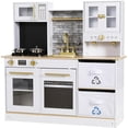thumbnail image 4 of LAZY BUDDY Kids Kitchen Playset, Toddler Pretend Play Kitchen with 2 Fabric Boxs, Little Chef Cooking Toy Kitchen with Realistic Lights & Sounds, 4 of 13