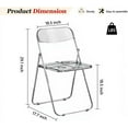 thumbnail image 2 of WXJHL Folding Chair 6 Pack Acrylic Foldable Portable Plastic Chair,Easy to Use and Store Comfortable Portable Party Chairs for Home,Office,Party,Comfy,Transparent Crystals, 2 of 6