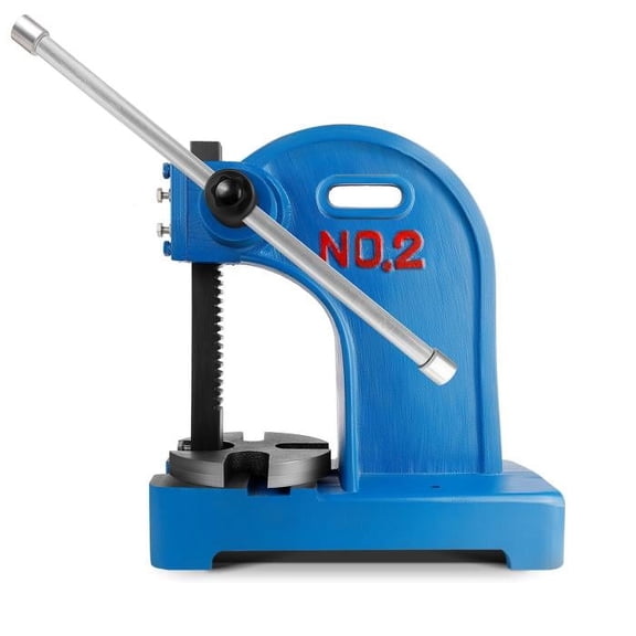 2 Ton Cast Iron Arbor Press, 17.32 Inch Height, Robust Frame for High-Precision Stamping, Tooling Projects