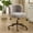 Gray, variant on Ktaxon Vanity Chair, Adjustable Desk Chair with Metal Base and Swiveel Casters, Long Pile Fabric Makeup Chair for Women, Ideal for Office,Study and Home White