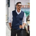 thumbnail image 2 of COOFANDY Men's Sleeveless Sweater Vest Lightweight V-Neck Solid Cotton Vest Pullover, 2 of 5