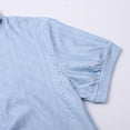 thumbnail image 6 of Blue Women's Short Sleeve T-shirt, Women'S Summer Solid Round Neck Breathable Comfortable Loose Casual Short Sleeved Top S, 6 of 9