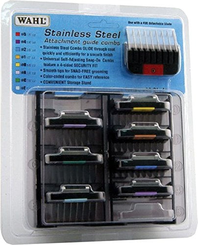 wahl professional animal stainless steel attachment guide combs for detachable
