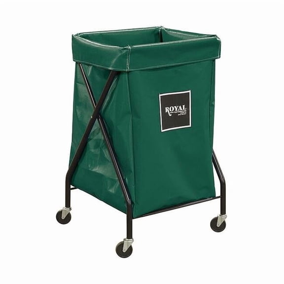 Royal Basket Trucks X-Frame Cart,6 Bu,Green Vinyl G06-EEX-XFA-3ONN