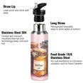 thumbnail image 3 of Yayeee 33oz Insulated Water Bottle Double Wall Stainless Steel with Flip Straw Lid, Watercolor Jam, 3 of 7