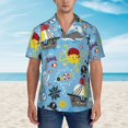 thumbnail image 4 of Daiia Pirate Marine Animals Hawaiian Shirt for Men Gentle Cotton Regular Short Sleeve Casual-Small, 4 of 9