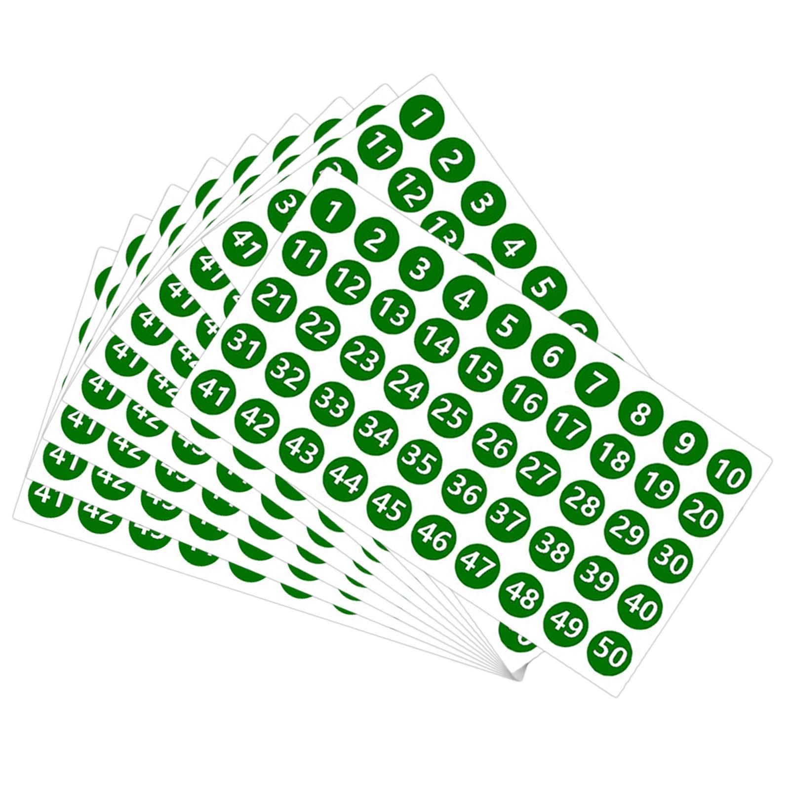 13 Feuilles D'Autocollants Numérotés Ronds - Multicolores, Réfléchissants - Pour Organisation, Inventaire, Nail Art