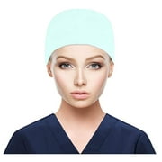 Tnhcen Scrub Cap with Buttons Bouffant Hat with Sweatband for Womens Mens