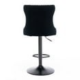 thumbnail image 2 of Swivel Velvet Barstools Adjusatble Seat Height from 25-33 Inch,Modern Upholstered Bar Stools with Backs Comfortable Tufted for Home Pub and Kitchen Island,Set of 2, 2 of 5