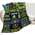 thumbnail image 2 of Yibo Tennis Blanket Gifts for Tennis Player Warm for Boys Girls Sport Lover Blanket for Sofa Camping Couch, 2 of 7