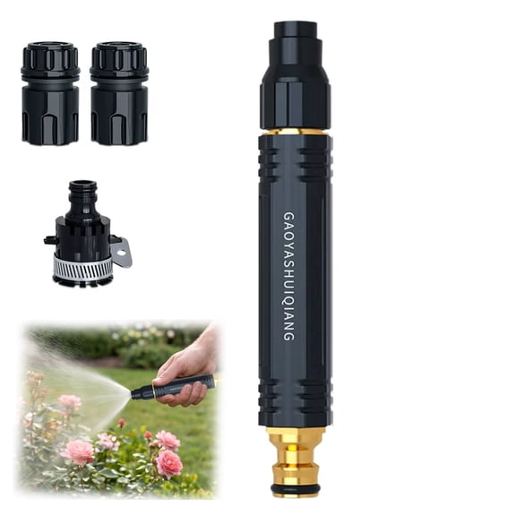 Heavy Duty Hose Nozzle, High Pressure Garden Hose Nozzle, Metal Sprayer with Leak Proof Design for Car Wash Lawn Patio Cleaning