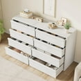 thumbnail image 4 of Huisuilinss Drawer Dresser For Bedroom,Wide Chest Of Drawers,Modern Double Dresser Storage Organizer,Wood Dresser TV Stand With Concave Handles For Living Room Nursery Hallway Entryway, 4 of 7