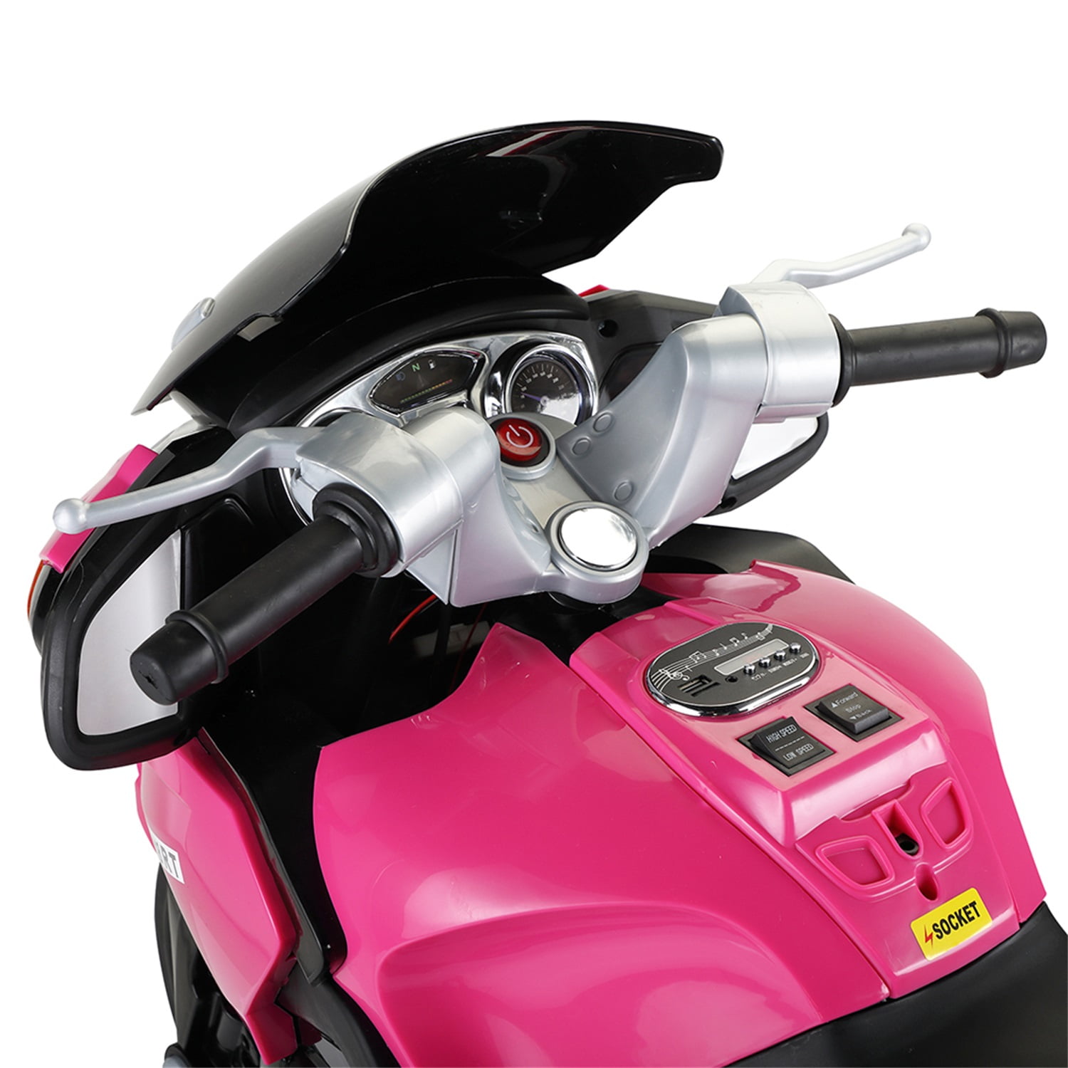 CIPACHO 12V Kids Motorcycle Ride On Toys, Electric Kids Car Speed Up to 4 Mph with Training Wheels, Support Up to 70 lbs, Pink CIPACHO 12V Kids Motorcycle Ride On Toys, Electric Kids Car Speed Up to 4 Mph with Training Wheels, Support Up to 70 lbs, Pink