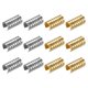 thumbnail image 1 of 200uds Cuero Cuerda Clips, 5.5x11mm Cuerda cilíndrica plegable Extremo Engarzado para Cuerda, Borla, Bricolaje Artesanías (100 x Plateado Tono, 100 x Dorado Tono), 1 of 7