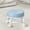 Blue#2, variant on Wheeled Low Stool for Home Use | Universal Wheels | Multifunctional Sitting Stool - Comfortable Ergonomic Plastic PU Sponge Seat | 1 pc | 25x25x22cm | Compact Design