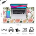 thumbnail image 5 of Pink Orange Flowers Mouse Pads Pad Mouse Waterproof No Slip for Office Home Work Gaming Desktop Tables Mousepad Rubber Base Mousepad with Stitched Edges 35.4x15.7inches, 5 of 7