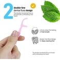 thumbnail image 3 of Pink Dental Floss Picks, 2 Packs Travel Cases with Twin Line Flosser 104 Count, Mint, Flossers Sticks Toothpicks is an Oral Care Tool for Clean and Fresh Teeth., 3 of 4