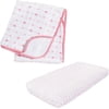 Ideal Baby by the Makers of Aden + Anais Crib Sheet & Muslin Blanket, Kitty Love