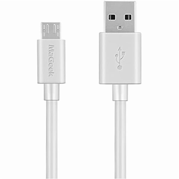 LujingZ ® 6ft / 1.8m Premium Extra Long Micro USB to USB Cable High Speed USB 2.0 A Male to Micro B for Samsung, HTC, Sony, Motorola, LG, Google, Nokia and More (White)