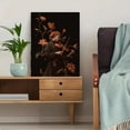 thumbnail image 5 of Woman Playing Violin Floral Canvas Print Wall Art for Living Room Office Library Music Room, 5 of 8