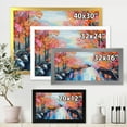 thumbnail image 4 of Designart 'The River Through Orange Autumn Forest' Lake House Framed Art Print, 4 of 4