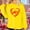 Yellow, variant on FDGIU ‌Women's Love Heart Sweatshirt, Valentine's Day Graphic Tee Long Sleeve Casual Top for Party & Gift Exchange