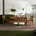 Manor Park 6Piece Chevron Outdoor Patio Dining Set Brown