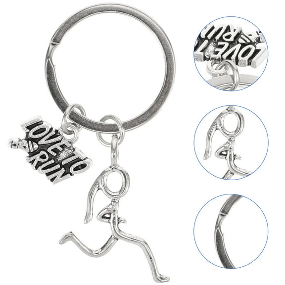 MLINS Marathon Running Keychain Hanging Keyring Pendant Key Holder for Backpack Handbag Purse Charm