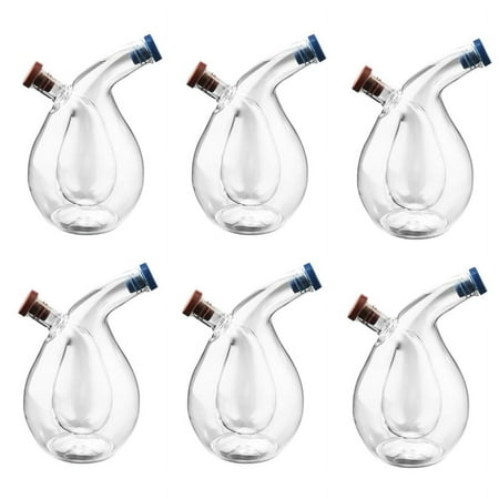 

6X Kitchen 2-In-1 Oil Dispenser Design Vinegar Cruet Olive Can Quality Oil Pourer Condiment Dispenser