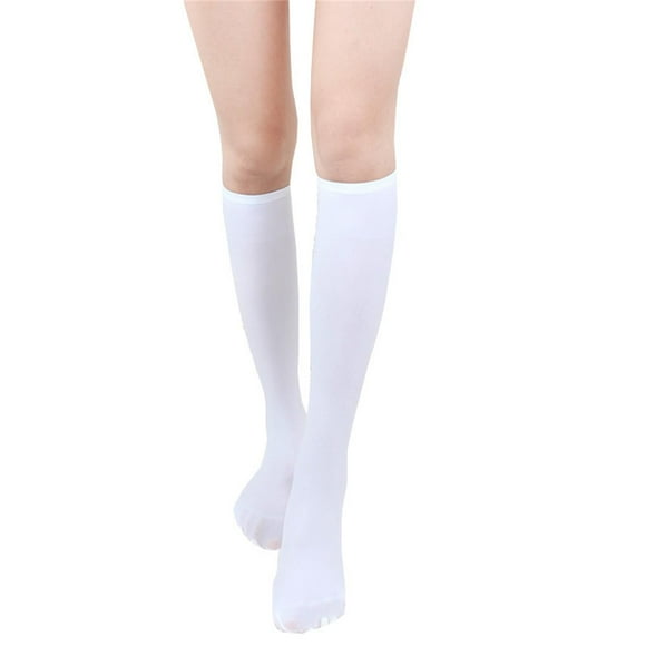 ZPYESWOW christmas stockings Knee High Socks For Women White Classical Sheer Knee High Non Slip Comfortable Nylon Nude Trouser Stockings Cotton warm socks personalized christmas stockings