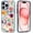 Pretty Watercolor Flowers Blue, variant on Case for iPhone 15, Compatible with MagSafe, Pretty Watercolor Flowers for Shockproof Protective, Slim Hard PC+TPU Cute Bumper Magnetic Clear Case for iPhone 15 - Blue