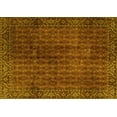 thumbnail image 1 of Ahgly Company Machine Washable Indoor Rectangle Persian Yellow Traditional Area Rugs, 7' x 9', 1 of 4