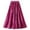 E-Purple, variant on Women's High-Waist Pleated Midi Skirt Glossy Finish for Casual and Dressy Wear, Flowy A-Line Long Skirt for Office and Events, Versatile Apparel for Ladies,Purple One Size