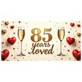 thumbnail image 2 of LUUFILx 85 Years Loved Backdrop Banner Birthday Decoration Elegant Party Supplies Photography Props 85th Anniversary Celebration Background Decors, 2 of 8