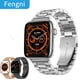 thumbnail image 2 of Reloj inteligente para hombre de negocios, reloj inteligente de acero inoxidable, llamadas Bluetooth, monitoreo de salud, 2023, relojes deportivos impermeables NFC para mujer Tan Jianjun  unisex, 2 of 2
