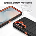 thumbnail image 4 of I-HONVA for Samsung Galaxy S25 FE Case,Shockproof Heavy Duty Rugged Phone Case Military-Grade Protection Phone Cover for Galaxy S25 FE Case,Stripe Black Orange, 4 of 7
