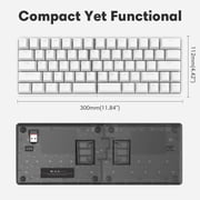 NocFree Wireless Split Mechanical Keyboard Tactile RGB Lighting Foam with Wooden Wrist Rest