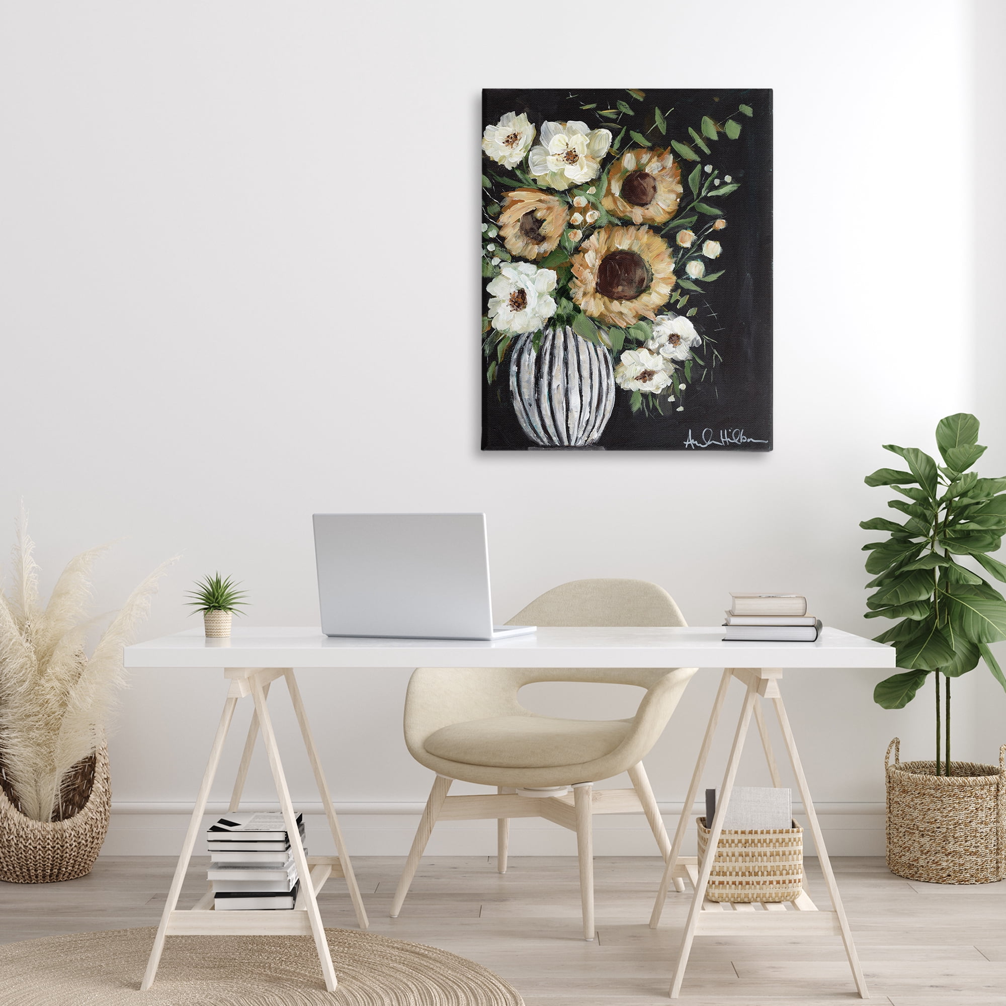 Stupell Industries Full Country Bouquet Botanical & Floral Painting Gallery Wrapped Canvas Art Print Wall Art, 30 x 40