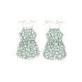 thumbnail image 2 of Suealasg Kids Girl Cami Jumpsuit 6M 1T 2T 3T 4T 5T Sleeveless Square Neck Floral Print Romper Shorts Toddler Girls Summer Playsuit Clothes, 2 of 8