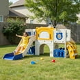 thumbnail image 2 of TLSUNNY 10-in-1 Toddler Slide Set, Kid Climber Slide Playset, with Basketball Hoop and Ball, Drawing Board, Non-Slip Steps, Tunnel, Indoor Outdoor Playground for Age 3+, 2 of 10