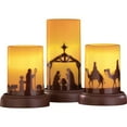 thumbnail image 1 of Set de 3 velas LED sin llama para belén navideño, 1 of 3