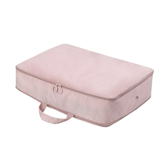Compression Packing Cubes Expandable Luggage Organizer Bags for Travel Suitcase Backpack Closet Storage(Pink,7x31x40cm)