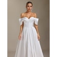 thumbnail image 2 of Vestido de novia Molia con hombros descubiertos y plisado hasta la cola, 2 of 6