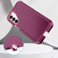 thumbnail image 5 of I-HONVA For Samsung Galaxy A16 Phone Case,3-Layer Military Grade Drop Protection Anti-Slip Bumper Rugged Shockproof Dustproof ProtectionGalaxy A16 Case,Red/Pink, 5 of 7