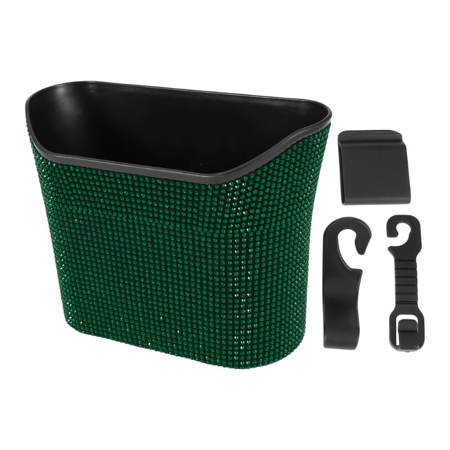 Estuche para Gafas de Sol de Coche Unique Bargains Soporte Universal para Gafas de Sol ABS, Piedras de Rhinestone Verde 7.68"x5.91" 1 Pcs