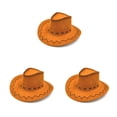 thumbnail image 4 of Sonducket Adults Portable Fashion Western Style Cowboy Photography Wide Hat Headwear Banquet Cosplay Decor Brim Cap Prop Type1 NO1 Sonducket CBP011680, 4 of 6
