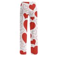 thumbnail image 7 of Women's Drawstring Valentine's Day Printed Casual Pants, Elastic Waist Lounge Pants for Women, Holiday Themed Sleepwear Pajama Pants, Comfortable Fit,Vermilion,2XL, 7 of 7