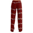 thumbnail image 3 of Adult Fashionable Loose Christmas Printed Casual Pants, Loungewear Sleep Pants with Drawstring Elastic Waist for Home and Comfortable Wear,Vermilion,XL, 3 of 5